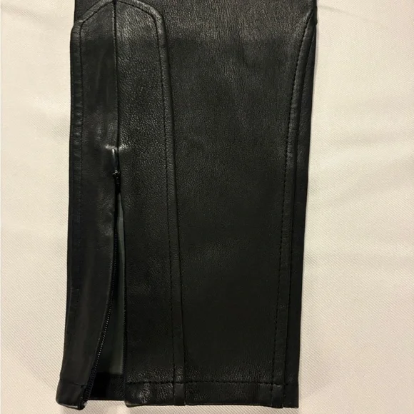 Beautiful Black Leather Women's Moto Pants - Picture 5 of 5